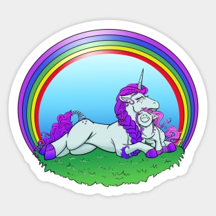 Mamma and baby unicorns Sticker